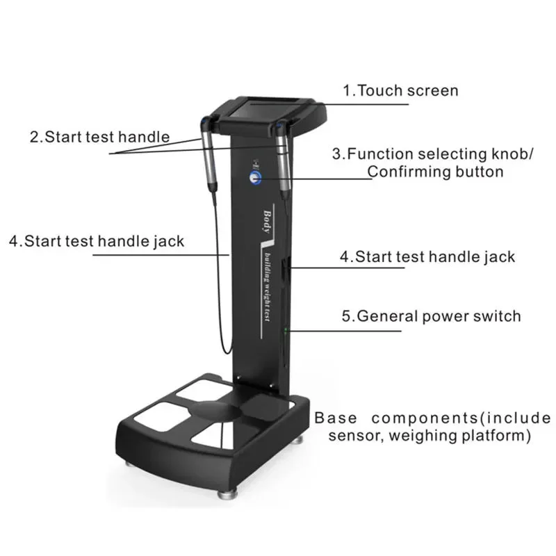 Analisador multifuncional de saúde com impressora Scanner 3D Analisador de composição corporal completa Dispositivo de análise de elementos de saúde GS6.5C