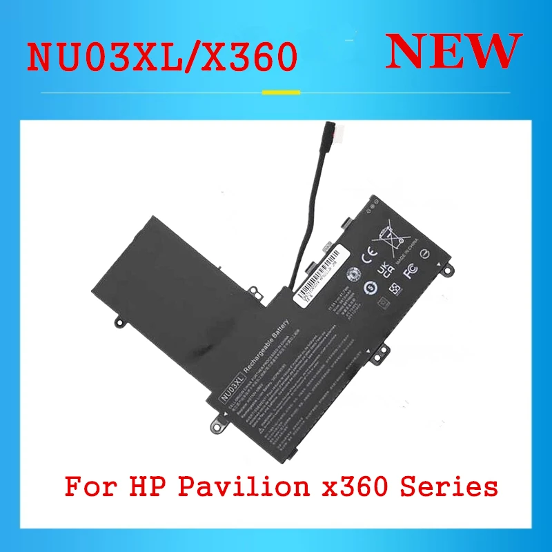 NU03XL  Laptop Battery For HP Pavilion x360 Series For x360 Convertible PC Series HSTNN-UB6V NU03XL  TPN-W117  TPN-C128