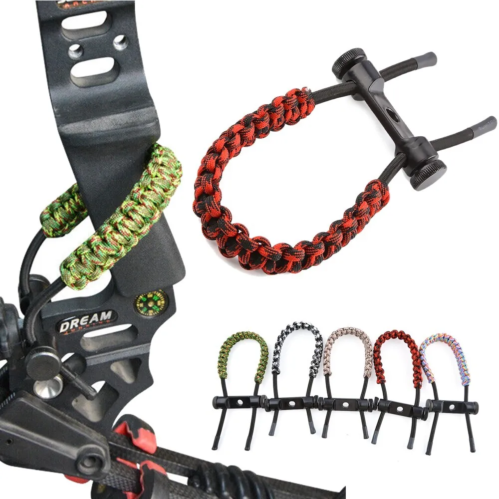 

1pc Wrist Rope Nylon Braided Rope Multi‑Functional Woven Rope Color Wrist Sling Archery Wrist Strap for Compound Bow Hunting Acc