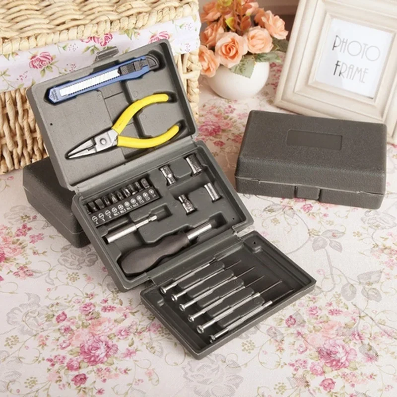 

24PC Household Multi-function Toolbox Hardware Combination Set Plastic Box