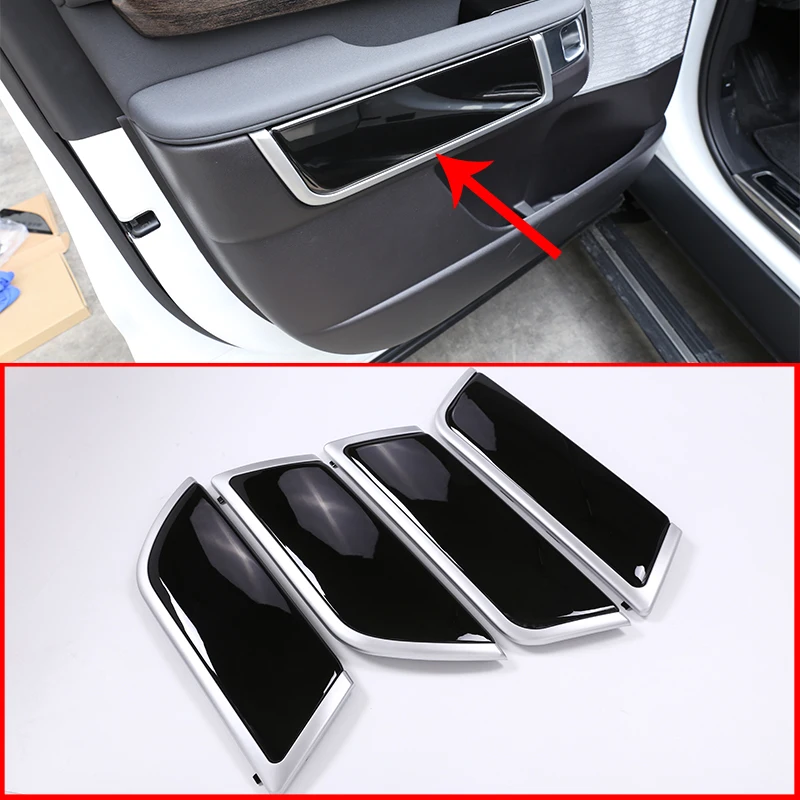 4 Pcs Replacement Parts For Land Rover Discovery 5 2017 2018 ABS Interior Door Decoration Panel Cover Trim