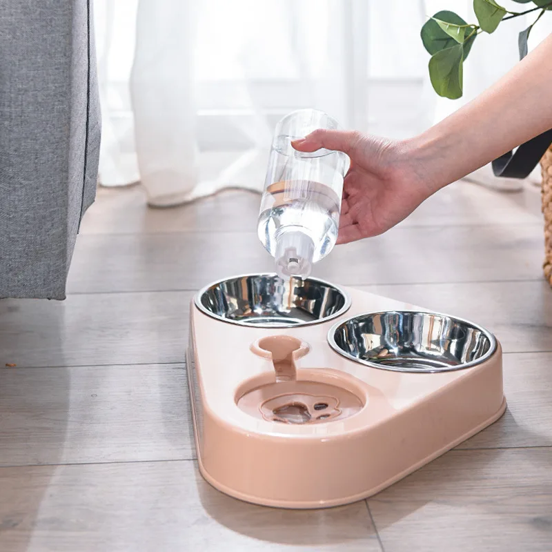 Automatic Feeder for Cats Water Dispenser Water Fountain Food Bowl Kibble Goods Dishes Pet Supplies