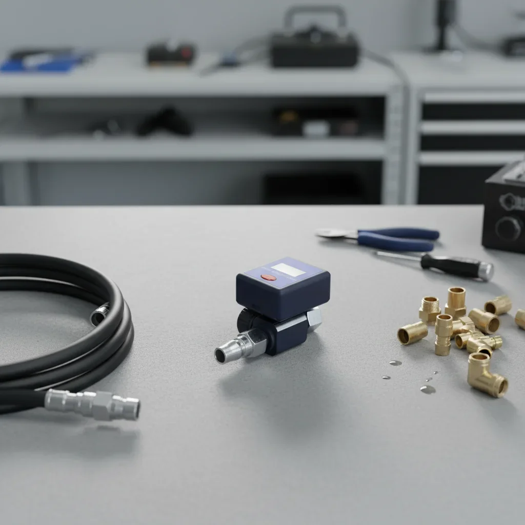 1PCS Pressure Regulator With Connector Aluminum Alloy 150 PSI Digital Pressure Gauge 1/4-inch NPT Connection Replacement Parts