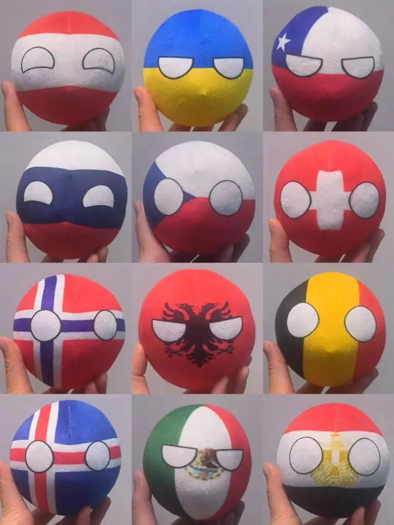 Oreiller en peluche Polandball 10cm/20cm, Bangladesh, Irlande, Angleterre, Ecosse, Serbie, Galles, népal, Countryball, jouet cadeau