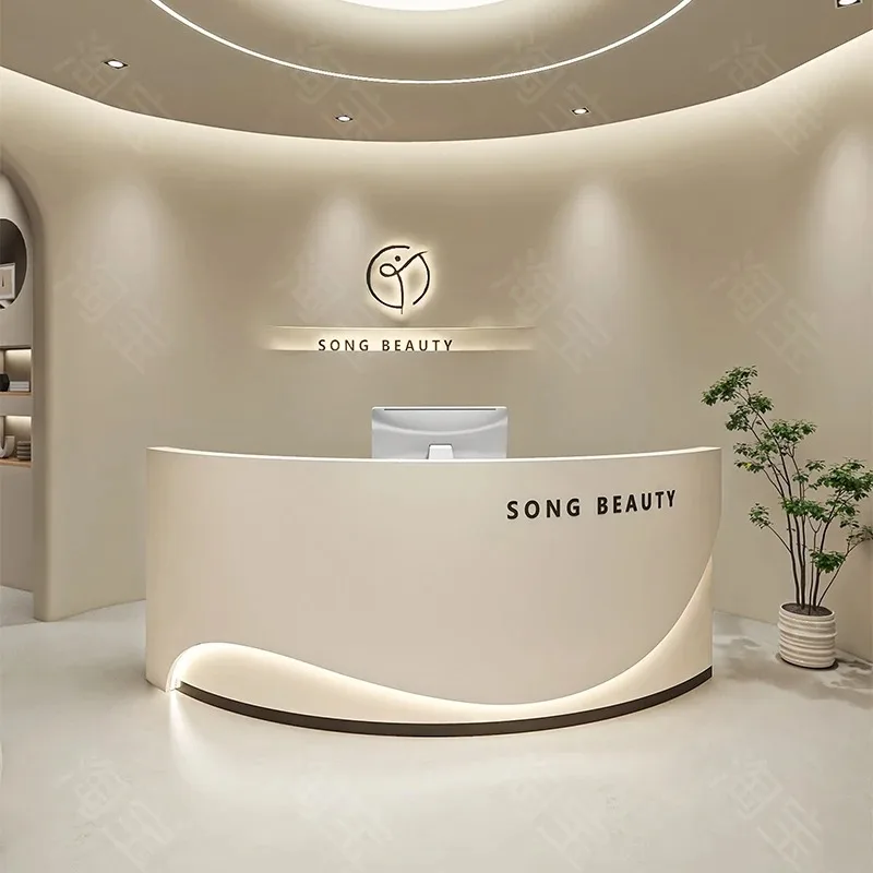 Beauty Clinic Reception Desks Counter Aesthetics Office Salon Reception Desks Modern Luxury Bancone Da Reception Furniture