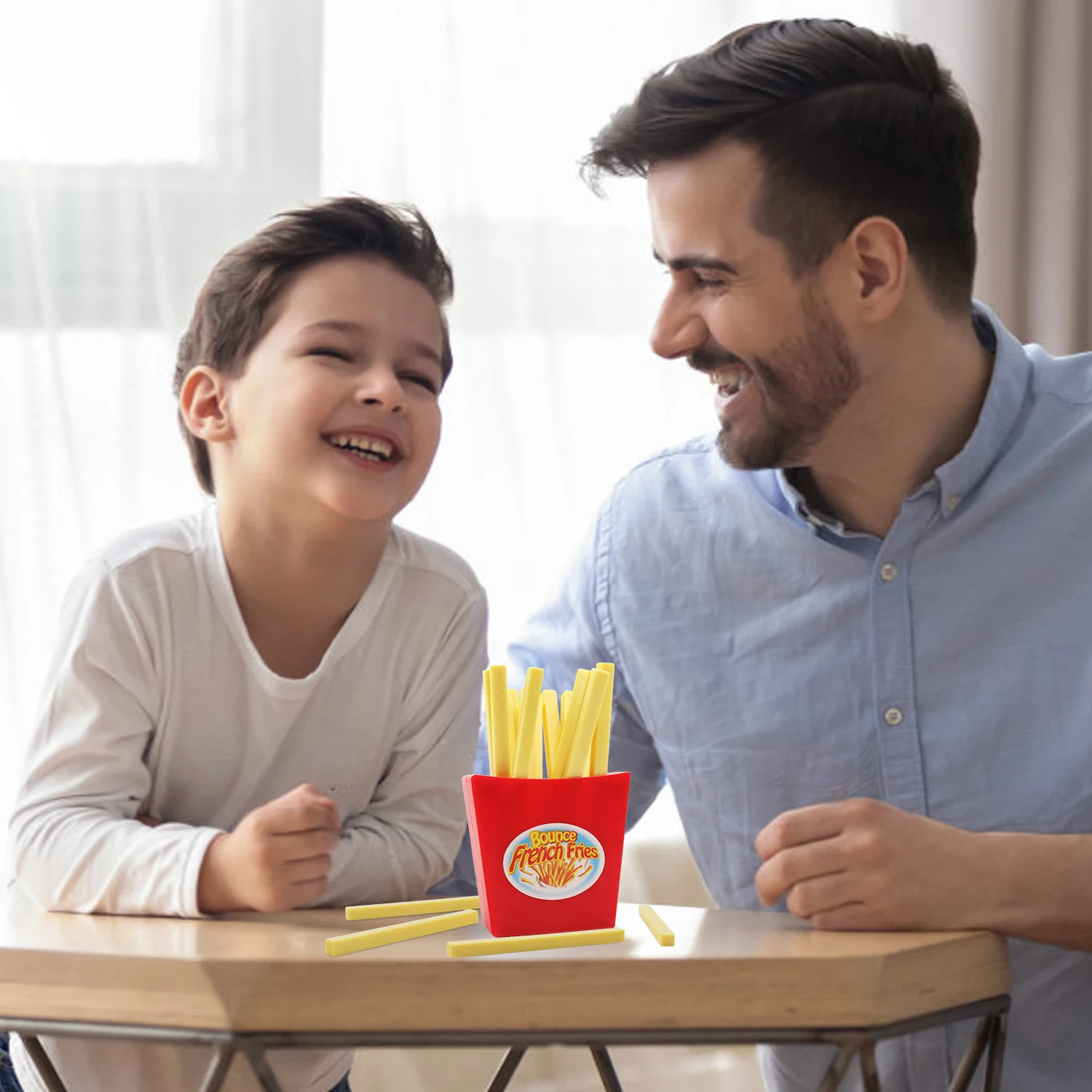 1PC バウンスフライドポテトゲーム、フライングフライドポテトゲーム、トリッキーで楽しいファミリーボードゲームチップおもちゃ子供と大人のパーティーゲーム