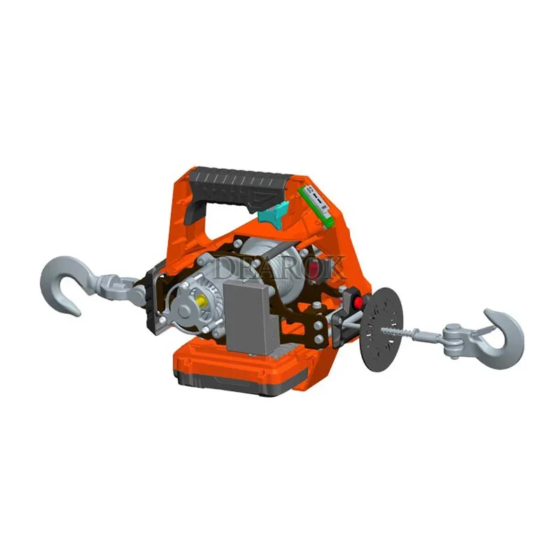 1000lbs Portable Electric Winch Lifting Traction Hoist Electric Hoist Windlass Towing Distance 4.5M With Remote Control
