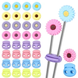 32PCS Knitting Needle Stoppers Colorful Knitting Needle Point Protectors Knitting Needle Caps for Hand Quilting Crocheting DIY