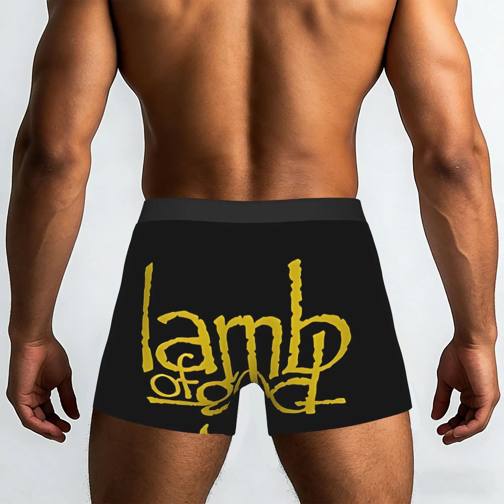 Lamb Of God Golden Lamb Of God Underpants Homme Panties Man Underwear Print Shorts Boxer Briefs