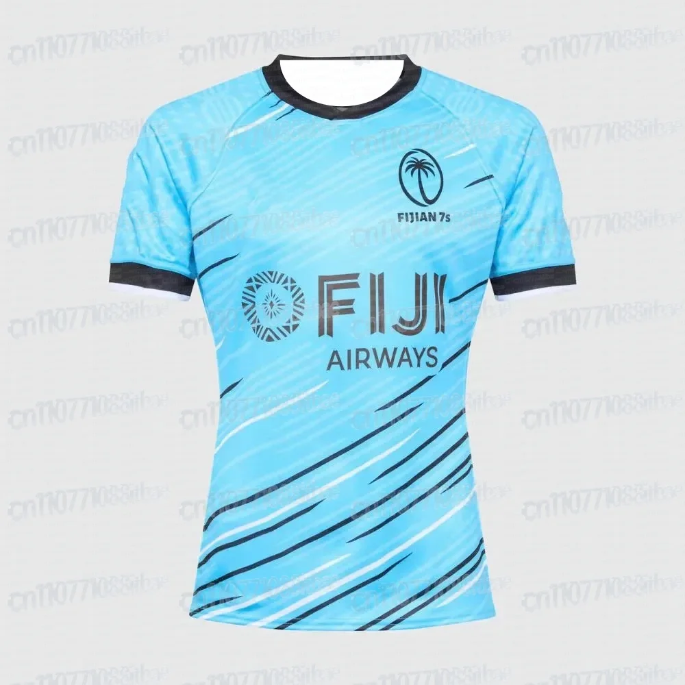 Fiji  Rugby Away Jersey, White Tribal 3D Printed Pattern, Breathable Quick DryingJersey,FamilyMatching and Parent-child Outfit