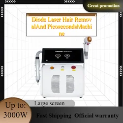 Diode Laser and Picosecond Laser 2 in 1 808 Diode Laser Painless Hair Removal Tattoo Removal Machine with 3 Wavelength For Salon