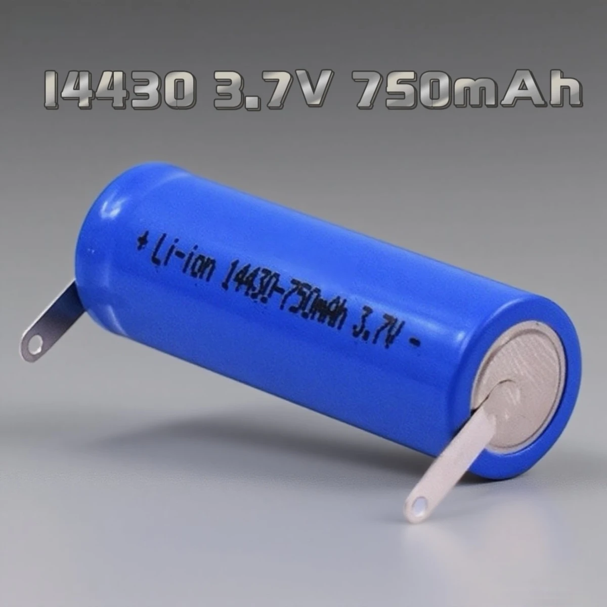 

14430 3.7V 750mAh Rechargeable Lithium Battery with solder tabs for Shaver Speaker Flashlight Headlamp Walkie talkie E-Cigarette