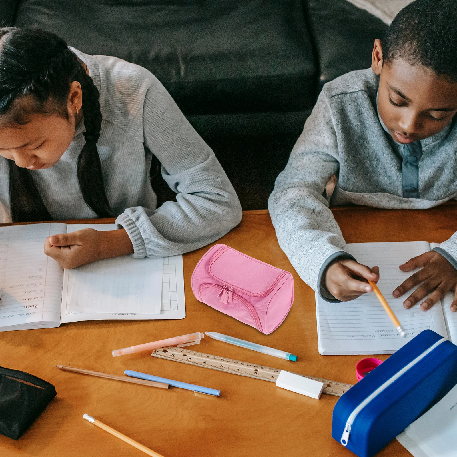 

Big Capacity Oxford Fabric Pencil Case School Supplies Organizer Smooth Zipper Pen Pouch for Students Office Pencil Pouch Big