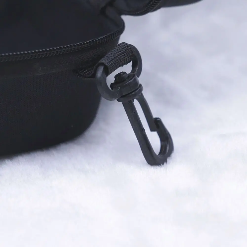 حافظة نظارات تزلج متينة مضادة للصدمات، حقيبة ذات غلاف صلب، حقيبة نظارات تزلج بسحاب، صندوق تخزين نظارات سوداء