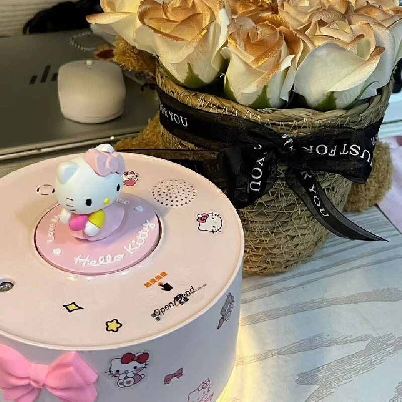 Hellokitty Music Box Humidifier Air Aromatherapy Pregnant Baby Home Silent Bedroom Night Light Double spray Dormitory Girl Gift