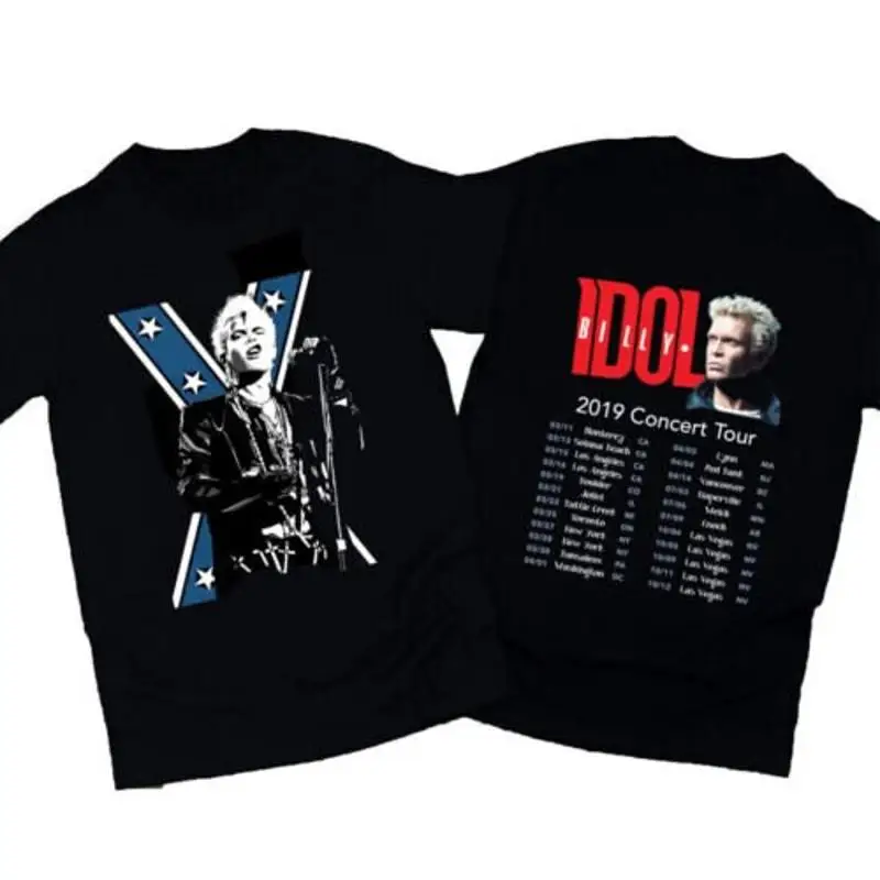 

Billy Idol 2019 Concert Tour 2 Sided Cotton All Size T Shirt