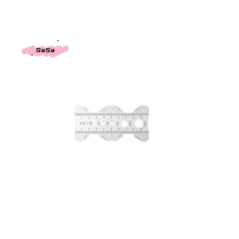 Stainless Steel Thread Checker Screw Measurement Ruler Metric Caliper Gauge Tool for Measuring Screw Pitch Bit Bolt Nut