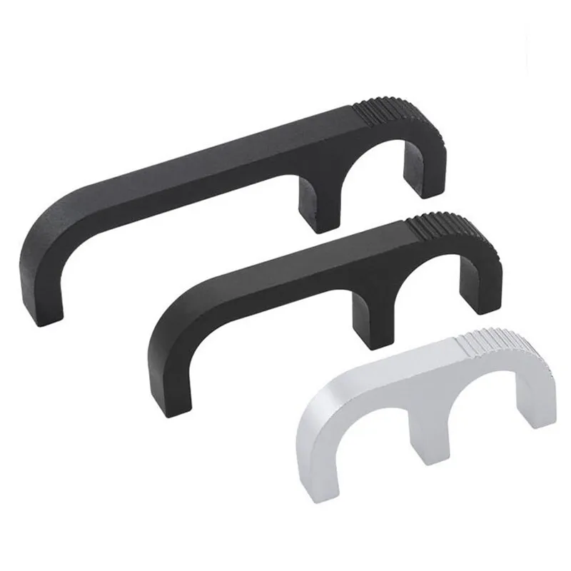 Double Circular Arc Handle High-end Beautiful Aluminum Alloy Silver Handle U Enclosure Small Handles for Barn Door Hardware