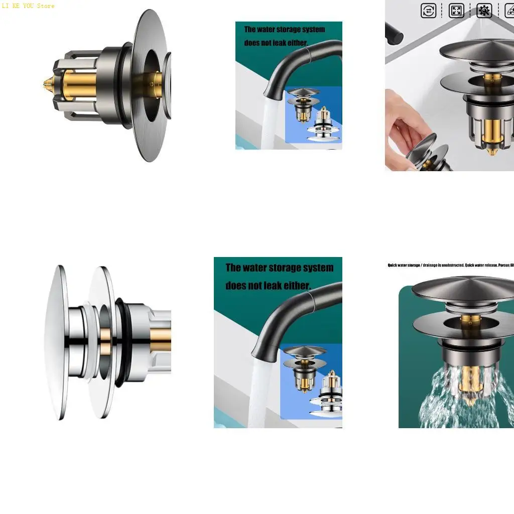 

W3JE Сливная корзина для раковины Отскок сердечников Фильтр для раковины Сливной фильтр для раковины Легко использовать