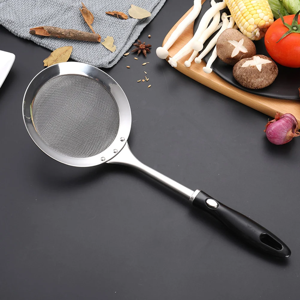 

Slotted Spoon Quinoa Strainer Fine Mesh Pasta Sieve Cooking Skimmers Kitchen Flour Powder Filter Colander