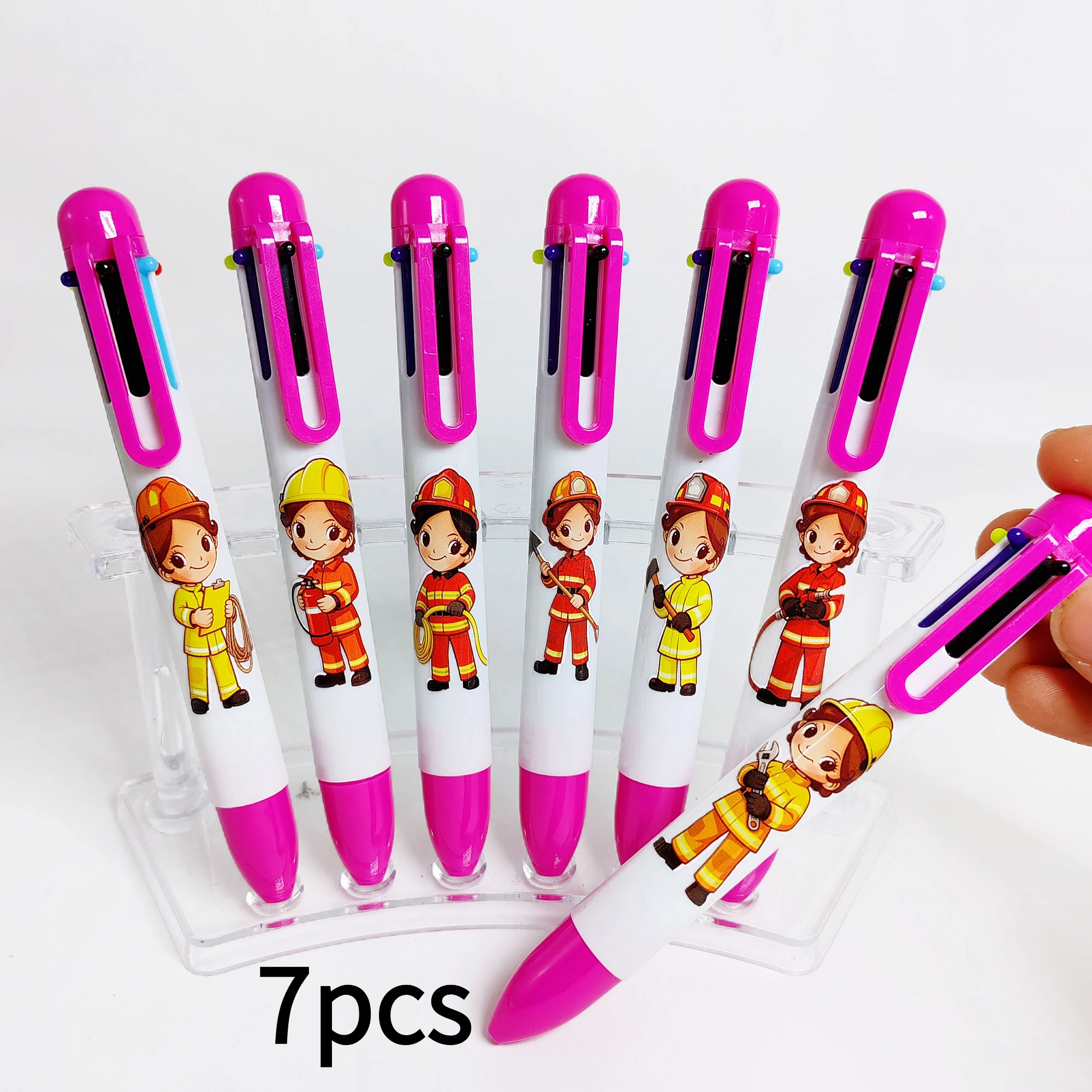 

7 шт./13 шт., креативная модная шариковая ручка для девочек-пожарных, студенческая подпись, канцелярские принадлежности, подарок, предпочтительный подарок