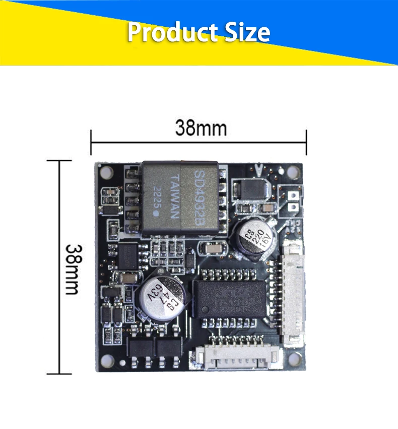 POE Module Board for Security CCTV Network IP Cameras Power Over Ethernet 12V 1.5A Output IEEE802.3af Compliant
