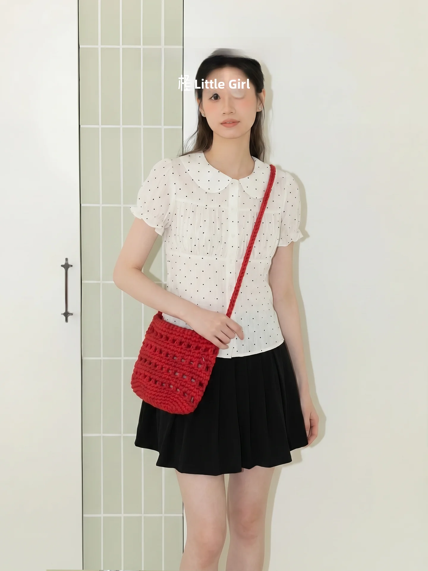 

Handmade Knitted Orange Girl Hollow out Shoulder Bag Summer Vacation Traveling Women's Bag Single Needle Crochet Bucket Shape