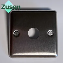 Zusen 19mm Open Hole Stainless Steel Panel 86*86 For Push Button Switch