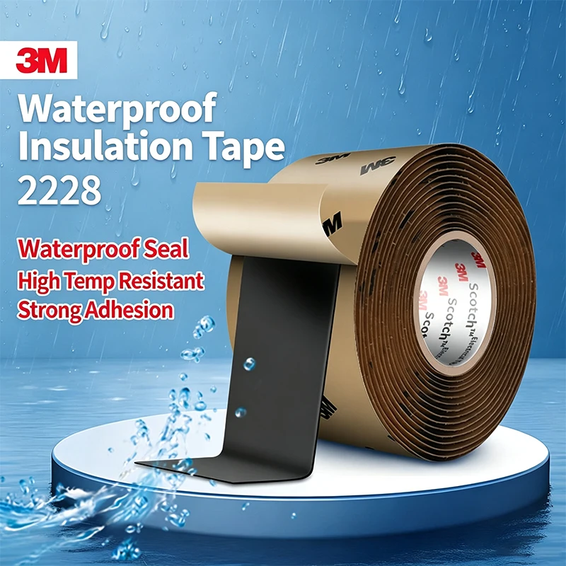 3M 2228 Scotch Rubber Mastic Tape Moisture Sealing Electrical Tape Black Conformable for Electrical Insulating Sealing