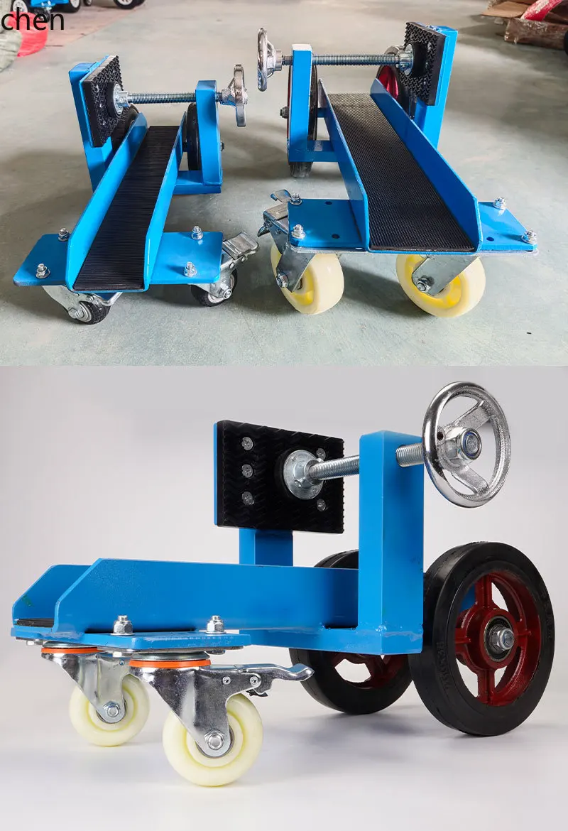 ZML Push Cart Marble Two-Wheel Transport Tool Door Window Glass Four-Wheel Cart