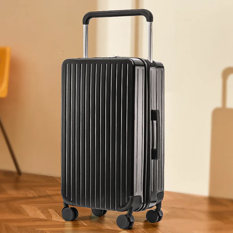 2024 Fashion Travel Suitcase Wide Trolley Luggage with TPE Wheel ABS+PC Large Capacity Luggage 20-inch Carry on Luggage Sets