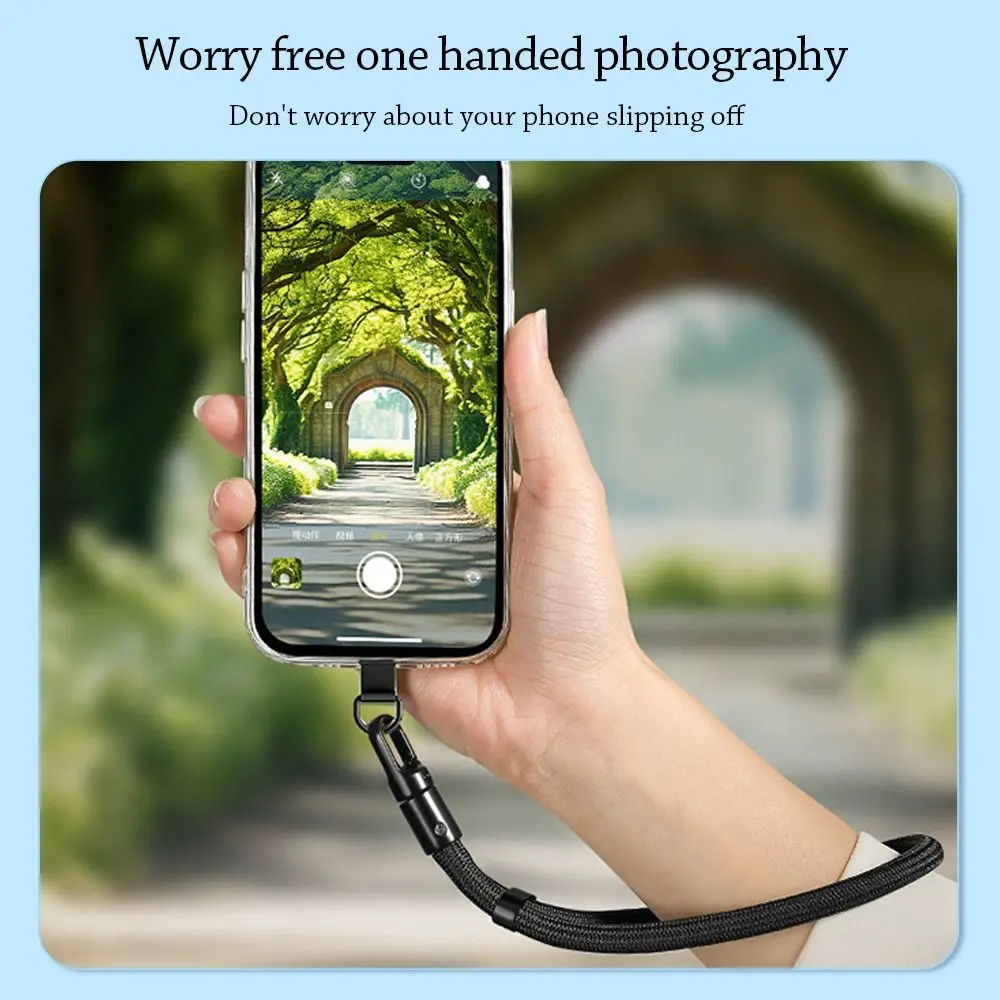 Accessoires de téléphone portable, lanière réglable tissée, sangle de poignet Anti-perte, corde de suspension courte universelle pour téléphone portable