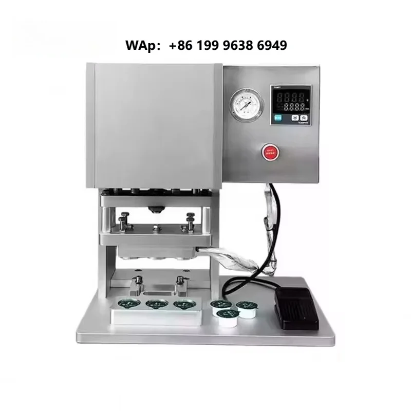 Test Tube Tea Cup Sealing Machine New Coffee Cup Sealing Machine Automatic Small Aluminum Foil Can Sealer