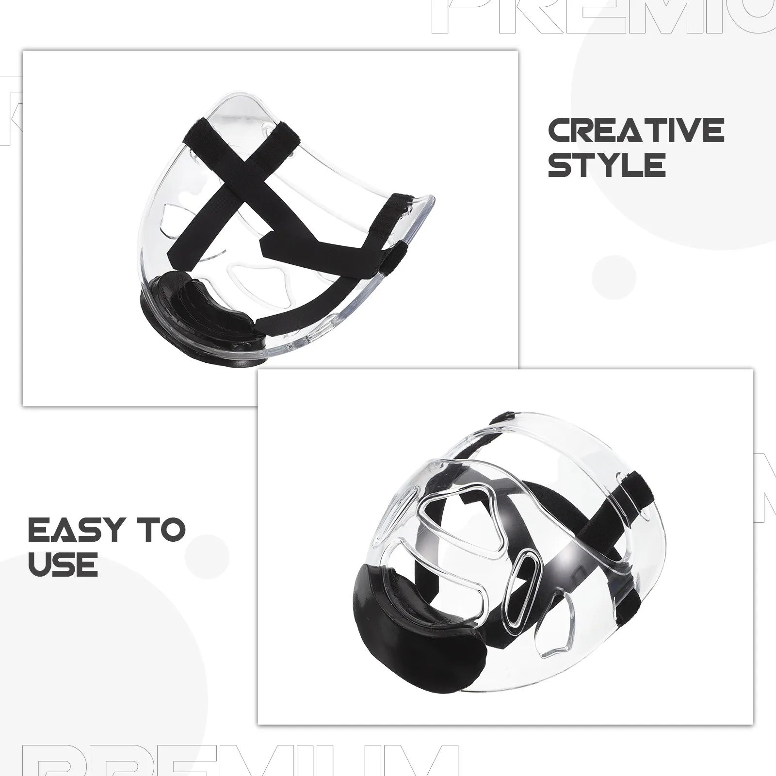 2Pcs Taekwondo Face Guard Multi Function Detachable Design Lightweight Clear Vision for Taekwondo Sparring Karate