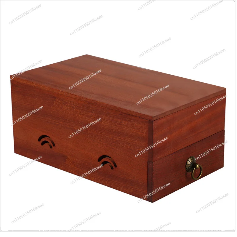 For Western Food Charcoal Grilled Steak Plate Solid Wood Smoked Box Wood Characteristic Creative Smoked Wood Box Charcoal Fire