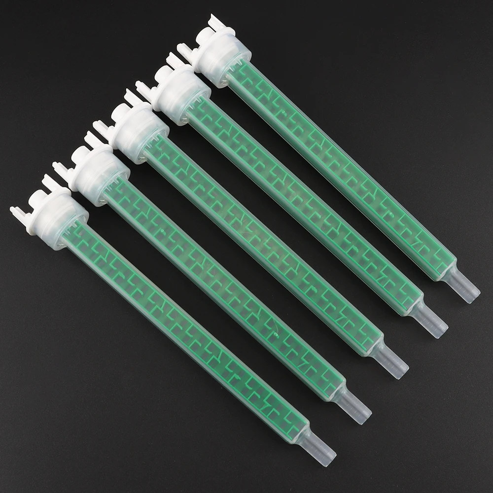 10pcs Square Static Mixer Nozzle Tube Tip MFQX8-24L Epoxy Resin Mixing Nozzle F System for 1:1/1:2 Mixing Ratio (Large Diameter)
