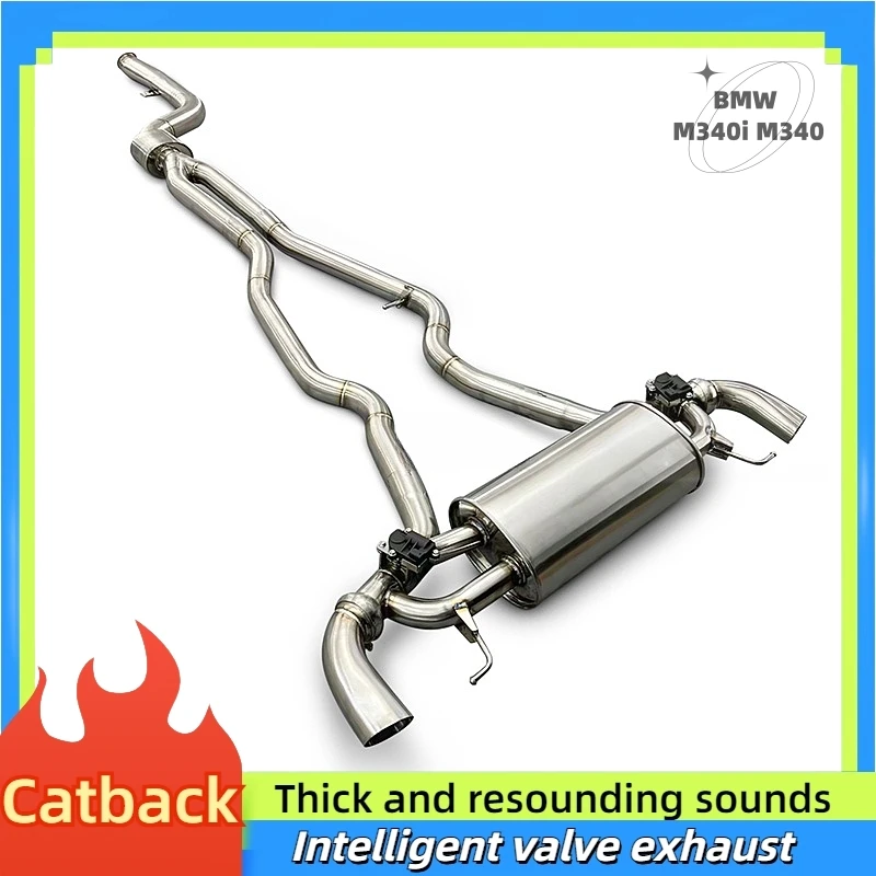 For BMW M340i M340 G20 3.0T 2019-2022 cat back exhaust system   stainless steel exhaust pipe racing car muffler exhaust