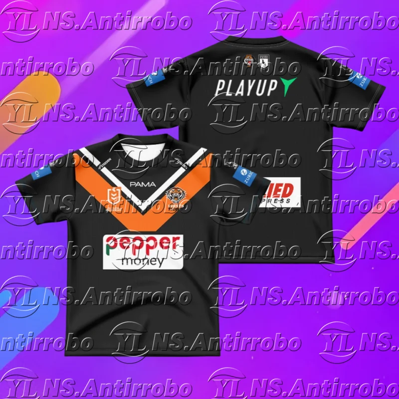 

MOTO 25 NRL Australia Brisbane quick-drying breathable Westen tiger T-shirt, suitable for both men and women
