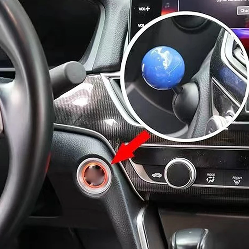 Universal Car Start Button With One Click Decor Stickerall Ball Club Style Car One-touch Start Button Rocker Modification Tools