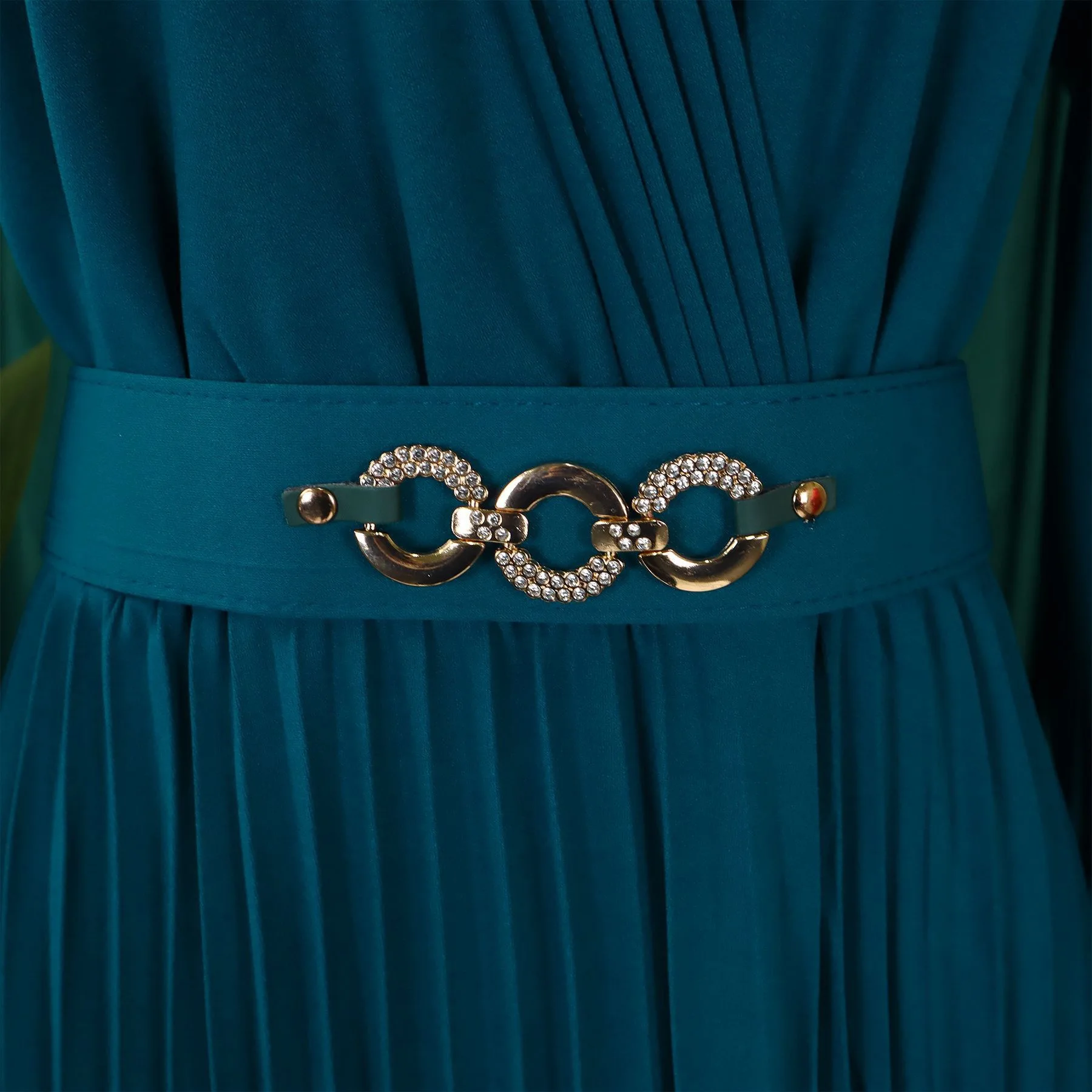 فساتين أنيقة للسيدات للمكتب 2026 جديدة بياقة على شكل V وأكمام طويلة وخصر عالي منتصف الساق ملابس عمل نسائية احترافية فستان ساخن #6