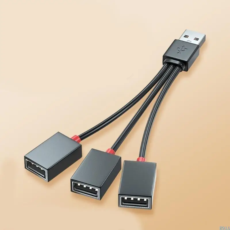 R91A USB 2.0 -Adapter 1 bis 3 USB -Splitter -Erweiterungskabel USB -Multiport für