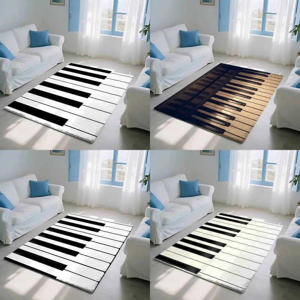 

Piano Keys Floor Mat Home Durable Floor Mat For Entrance Bedroom Washroom Bathroom Doorways Absorbent Non-Slip Foot Mats