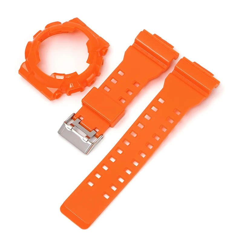 Straps for Casio G shock GA-100 GA-110/120 GD-100/110/120 GLS-100 GAX-100 GA-140 Silicone Sport Band Bezel Watch Case Replace