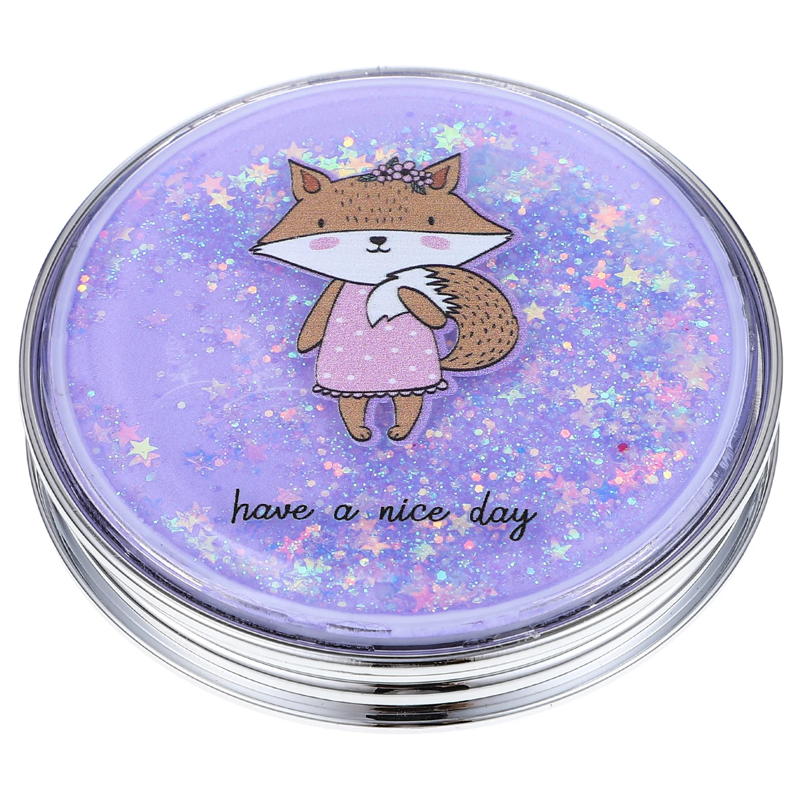 مرآة مكياج دائرية مدمجة قابلة للطي، مرآة جيب صغيرة محمولة على الوجهين، إكسسوارات سفر خفيفة الوزن للنساء