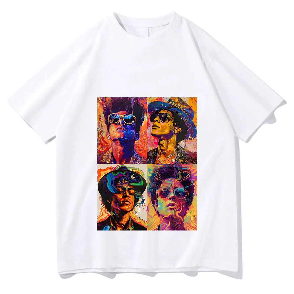 Pop Bruno Mars T-shirt Graphic Printing Classic Trend Cotton Tee-shirt Short Sleeve Grunge Punk Tshirt Sudaderas Soft Tees