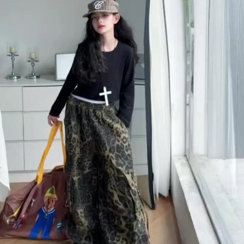 

Kawaii Girl Fashion T-Shirt Pullover Work Pants Set Student Autumn Cartoon Casual Tops Long Pants 2-Piece Set Children Clothing