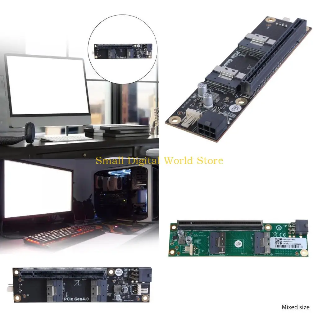

77UB PCIe to SFF-8654 Conversion Board for NVMe SSD SFF-8654-8i to PCle 8x 16x Extension