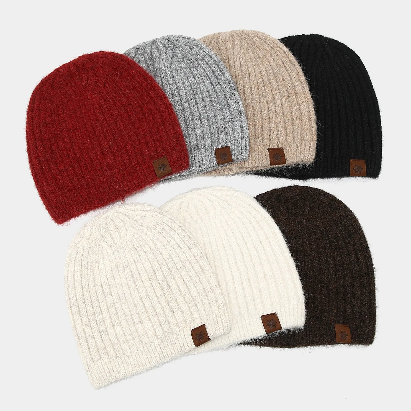 قبعة محبوكة من الصوف الأوروبي الأمريكي للرجال والنساء في الهواء الطلق سميكة مخططة دافئة لحماية الأذن قبعة صوفية للخريف والشتاء