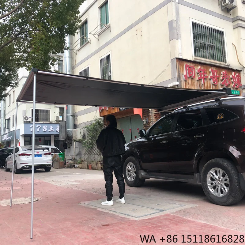 High Quality 4X4 Waterproof Aluminum Pole Roof Top Tent Portable SUV Car Side Awning for Camping Outdoor Adventure 4-Season