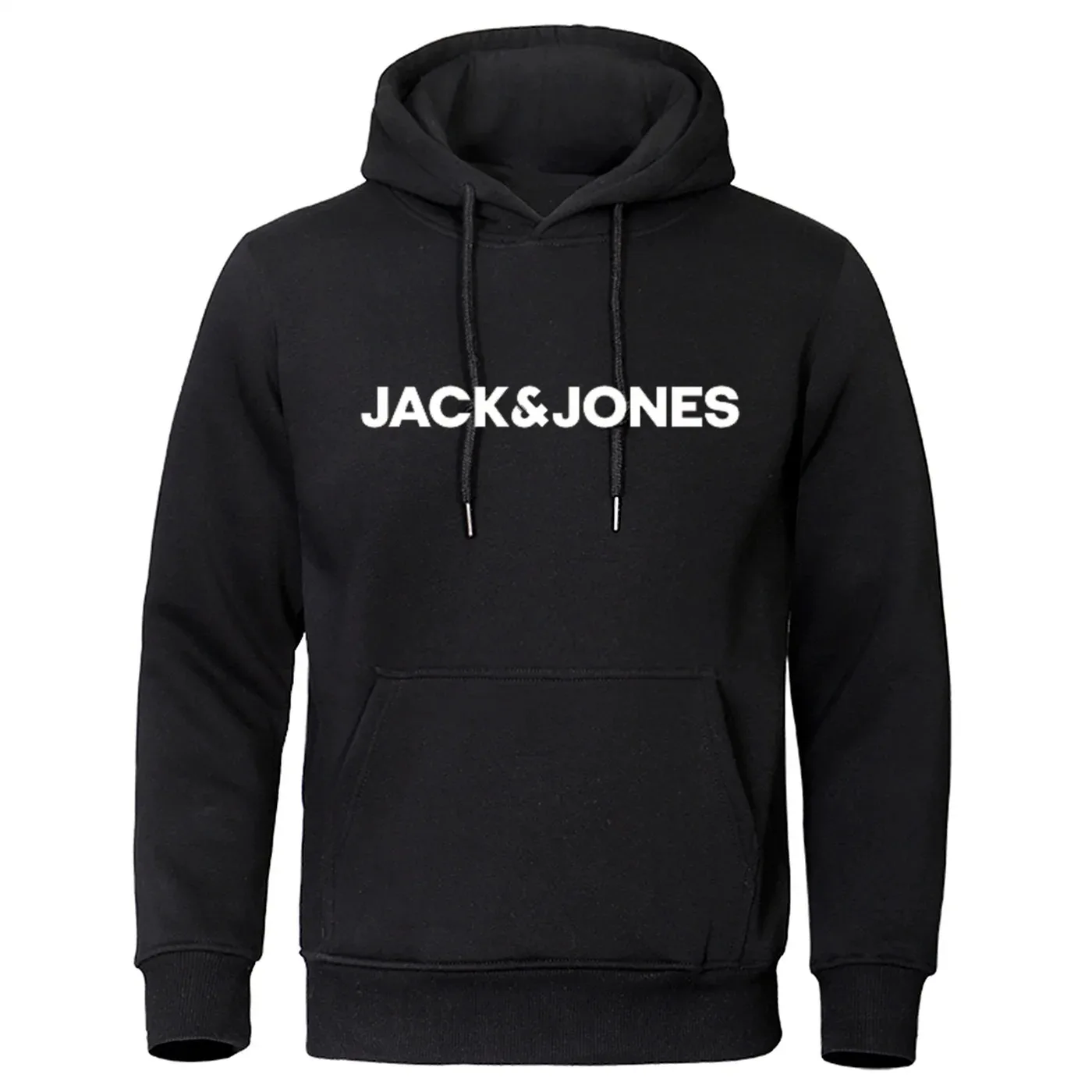 Jack and Jones Trendy Fashion Casual Sportswear Comfortable Printed Loose Tops Pullover Men\'s Hooded Sweatshirt Street Wear